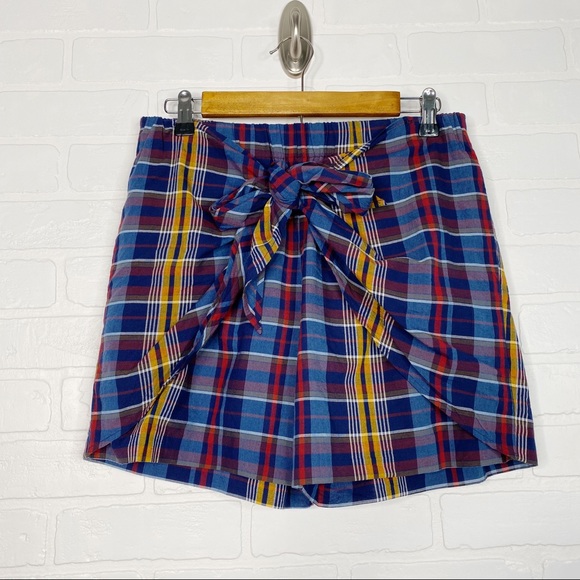 Madewell Pants - NWT Madewell Front Tie Plaid Shorts F3155 Medium